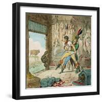 Boney and Talley, the Corsican Carcase - Butcher's Reckoning Day, Published by Hannah Humphrey,…-James Gillray-Framed Giclee Print