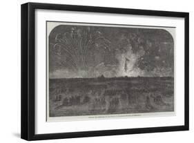 Bonfire and Fireworks on Blackheath, to Celebrate the Fall of Sebastopol-null-Framed Giclee Print