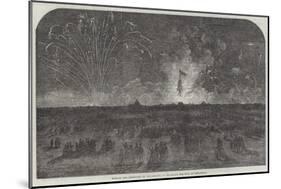 Bonfire and Fireworks on Blackheath, to Celebrate the Fall of Sebastopol-null-Mounted Giclee Print