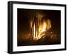 Bonfire on Beach, Punta Islita, Nicoya Pennisula, Pacific Coast, Costa Rica, Central America-R H Productions-Framed Photographic Print