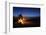 Bonfire on the Beach - Lantern Press Photography-Lantern Press-Framed Photographic Print