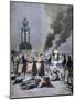 Bonfires Lit to Celebrate the Summer Solstice in Brittany, 1893-F Meaulle-Mounted Giclee Print