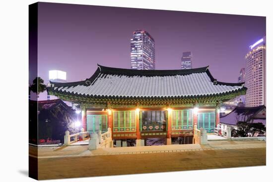 Bongeunsa Temple Grounds in the Gangnam District of Seoul, South Korea.-SeanPavonePhoto-Stretched Canvas