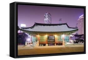 Bongeunsa Temple Grounds in the Gangnam District of Seoul, South Korea.-SeanPavonePhoto-Framed Stretched Canvas