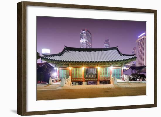 Bongeunsa Temple Grounds in the Gangnam District of Seoul, South Korea.-SeanPavonePhoto-Framed Photographic Print