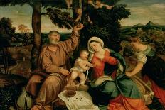 Holy Family with Saints-Bonifacio Veronese-Giclee Print