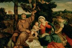 Rest on the Flight into Egypt-Bonifacio Veronese-Framed Giclee Print