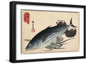 Bonito and Top Shells, Early 19th Century-Utagawa Hiroshige-Framed Giclee Print