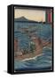 Bonito Fishing on the Ocean, Tosa Province, September 1855-Utagawa Hiroshige-Framed Stretched Canvas