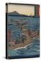 Bonito Fishing on the Ocean, Tosa Province, September 1855-Utagawa Hiroshige-Stretched Canvas