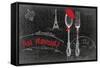 Bonjour 2-null-Framed Stretched Canvas