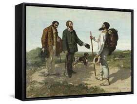 Bonjour, Monsieur Courbet-Gustave Courbet-Framed Stretched Canvas