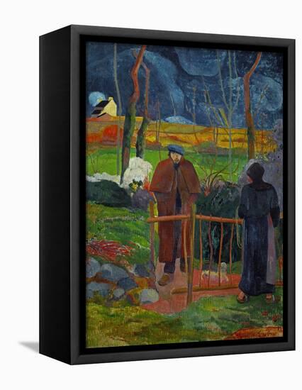 Bonjour, Monsieur Gauguin, Self-Portrait, Hommage a Courbet-Paul Gauguin-Framed Stretched Canvas