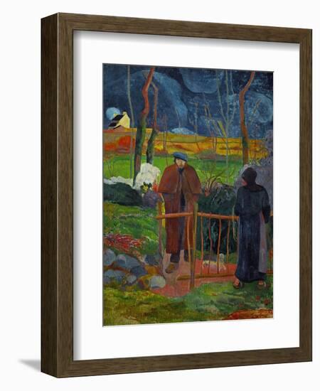 Bonjour, Monsieur Gauguin, Self-Portrait, Hommage a Courbet-Paul Gauguin-Framed Giclee Print