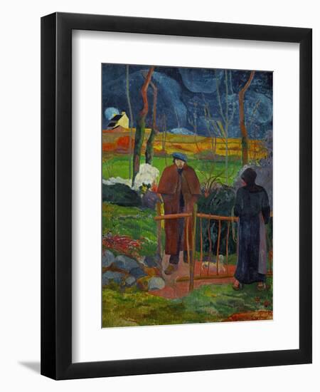 Bonjour, Monsieur Gauguin, Self-Portrait, Hommage a Courbet-Paul Gauguin-Framed Giclee Print