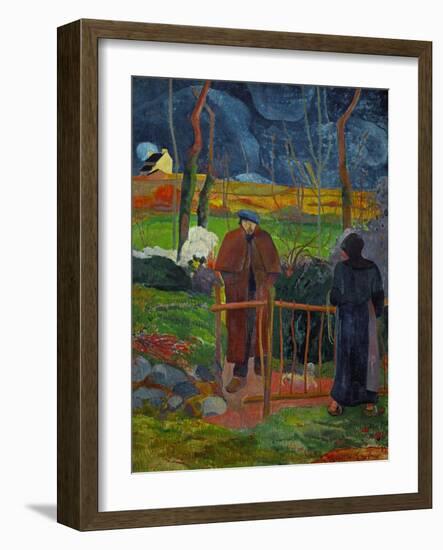 Bonjour, Monsieur Gauguin, Self-Portrait, Hommage a Courbet-Paul Gauguin-Framed Giclee Print