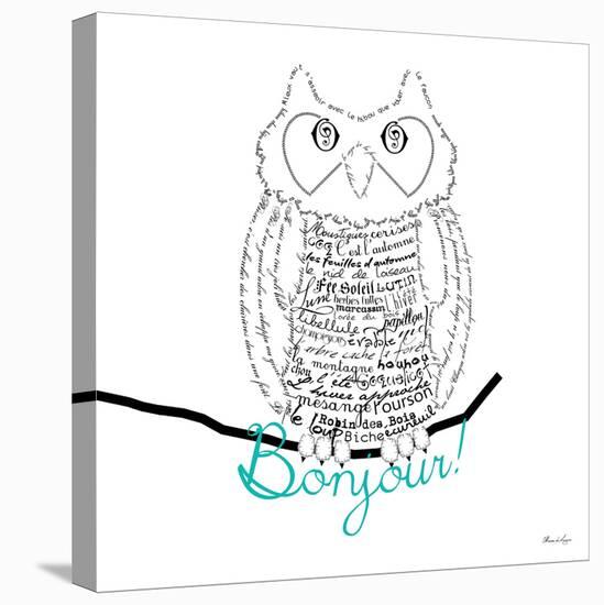 Bonjour Owl-Marion De Lauzun-Stretched Canvas