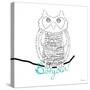 Bonjour Owl-Marion De Lauzun-Stretched Canvas