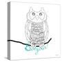 Bonjour Owl-Marion De Lauzun-Stretched Canvas