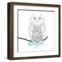 Bonjour Owl-Marion De Lauzun-Framed Art Print