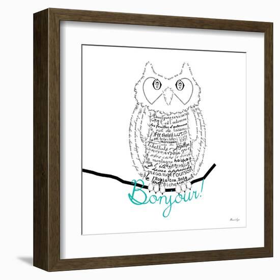 Bonjour Owl-Marion De Lauzun-Framed Art Print