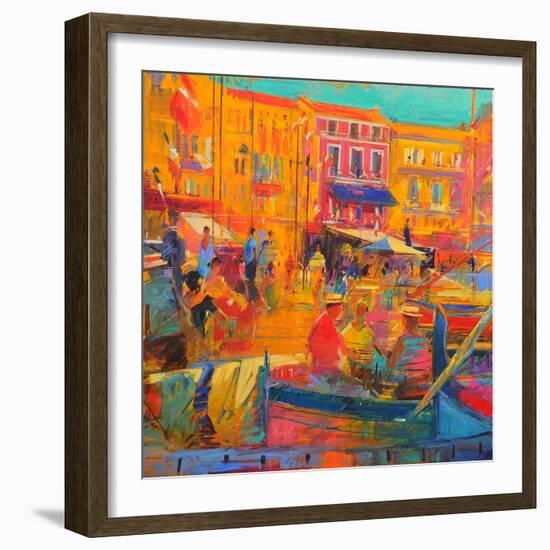 Bonjour Saint-Tropez, 2022 (Oil on Canvas)-Peter Graham-Framed Giclee Print