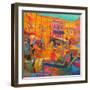 Bonjour Saint-Tropez, 2022 (Oil on Canvas)-Peter Graham-Framed Giclee Print