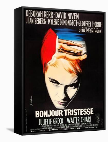 Bonjour Tristesse, French poster art, Jean Seberg, 1958-null-Framed Stretched Canvas