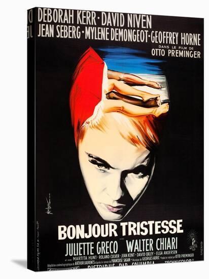 Bonjour Tristesse, French poster art, Jean Seberg, 1958-null-Stretched Canvas