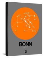 Bonn Orange Subway Map-NaxArt-Stretched Canvas