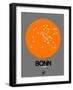 Bonn Orange Subway Map-NaxArt-Framed Art Print