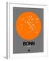 Bonn Orange Subway Map-NaxArt-Framed Art Print