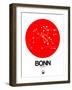 Bonn Red Subway Map-NaxArt-Framed Art Print