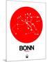 Bonn Red Subway Map-NaxArt-Mounted Art Print