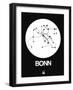 Bonn White Subway Map-NaxArt-Framed Art Print