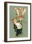 Bonne Annee, Dancing Pigs-null-Framed Art Print