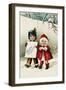 Bonne Annee with Two Children-null-Framed Giclee Print