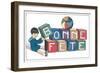 Bonne Fete, French Blocks-null-Framed Art Print