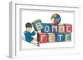 Bonne Fete, French Blocks-null-Framed Art Print