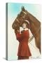 Bonne Fete, Girl with Horse-null-Stretched Canvas