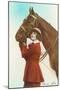 Bonne Fete, Girl with Horse-null-Mounted Art Print