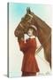 Bonne Fete, Girl with Horse-null-Stretched Canvas