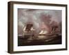 Bonnehomme Richard vs. the Serapis-Thomas Butterworth-Framed Giclee Print