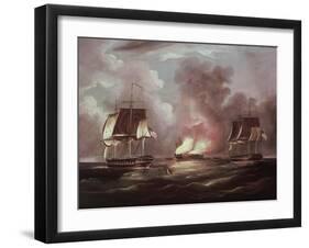 Bonnehomme Richard vs. the Serapis-Thomas Butterworth-Framed Giclee Print