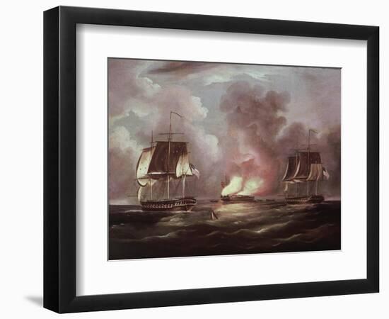 Bonnehomme Richard vs. the Serapis-Thomas Butterworth-Framed Premium Giclee Print