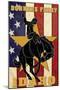 Bonners Ferry, Idaho - Bronco and Star-Lantern Press-Mounted Art Print