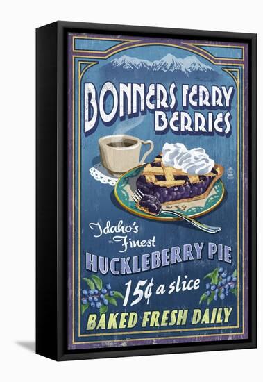 Bonners Ferry, Idaho - Huckleberry Pie-Lantern Press-Framed Stretched Canvas