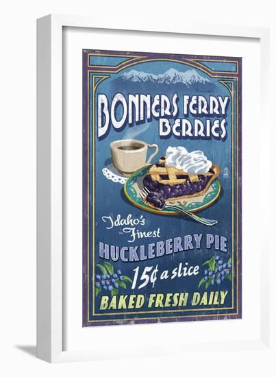 Bonners Ferry, Idaho - Huckleberry Pie-Lantern Press-Framed Art Print