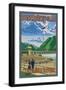 Bonneville Dam, Columbia River, Oregon-Lantern Press-Framed Art Print