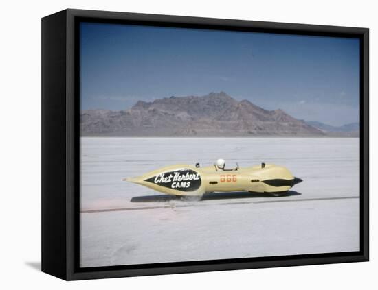 Bonneville Hot Rod Meet at the Bonneville Salt Flats in Utah-J^ R^ Eyerman-Framed Stretched Canvas